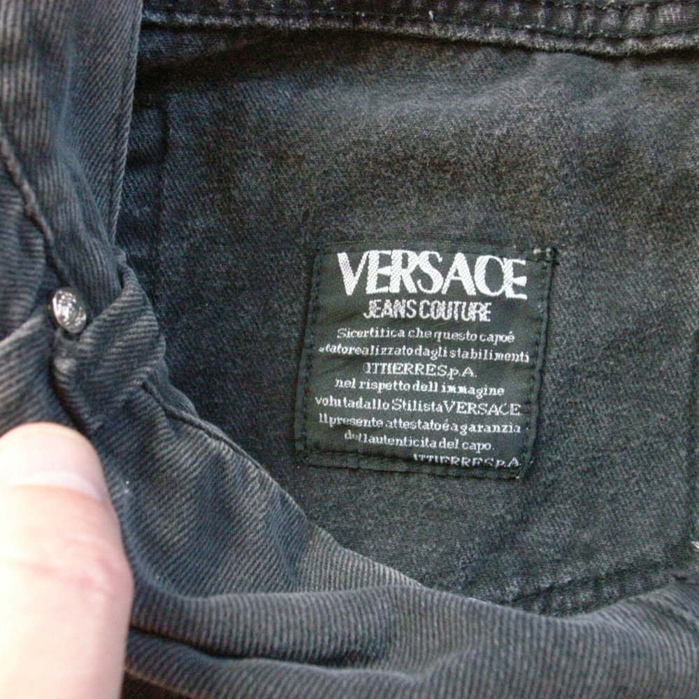 Versace jeans 1980s vintage Black all original with labels intact